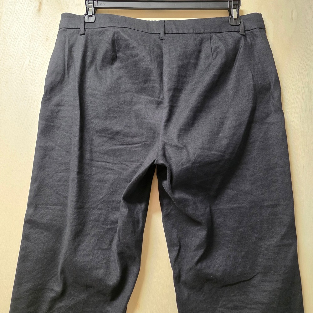 J. Jill Linen Stretch Straight Leg Pants Womens 14 Tall Black Trousers RN 97641 - Picture 7 of 15